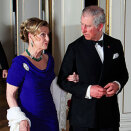 Queen Sonja and Prince Charles arrive for the official banquet at the Royal Palace  (Photo: Lise Åserud / Scanpix)